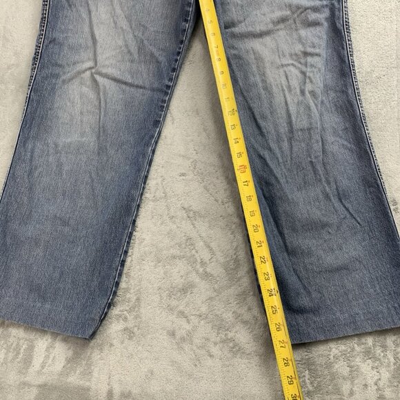 Mavi Jeans Mens 34x27 Blue 170 Max Wide Leg Denim Zip Fly Blind Hem Casual - Picture 8 of 16